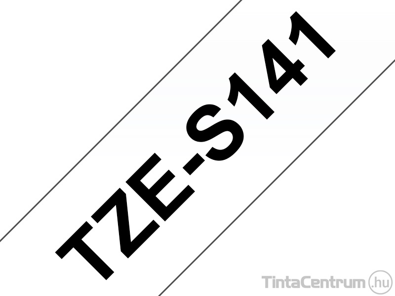 Brother TZe-S141 (18mm x 8m, átlátszó-fekete) eredeti szalag