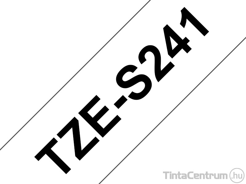 Brother TZe-S241 (18mm x 8m, fehér-fekete) eredeti szalag