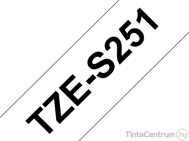 Brother TZe-S251 (24mm x 8m, fehér-fekete) eredeti szalag