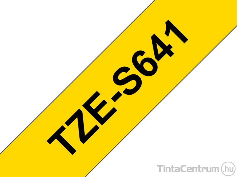 Brother TZe-S641 (18mm x 8m, sárga-fekete) eredeti szalag