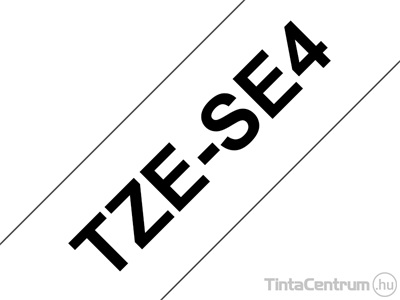 Brother TZe-SE4 (18mm x 8m, fekete-fehér) eredeti szalag