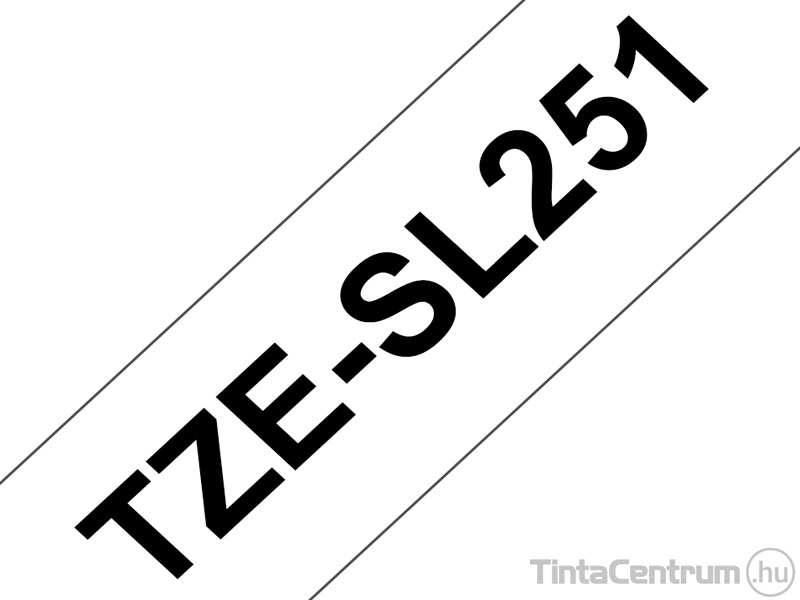 Brother TZe-SL251 (24mm x 8m, fehér-fekete) eredeti szalag