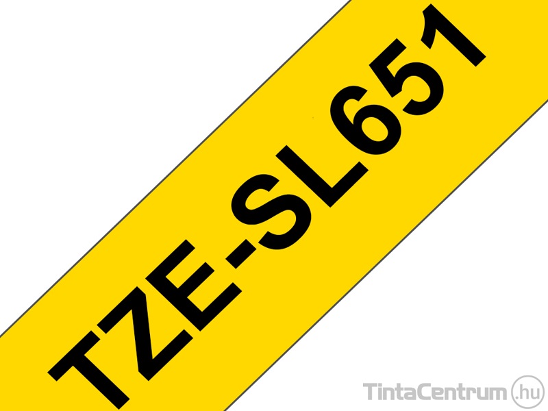 Brother TZe-SL651 (24mm x 8m, sárga-fekete) eredeti szalag