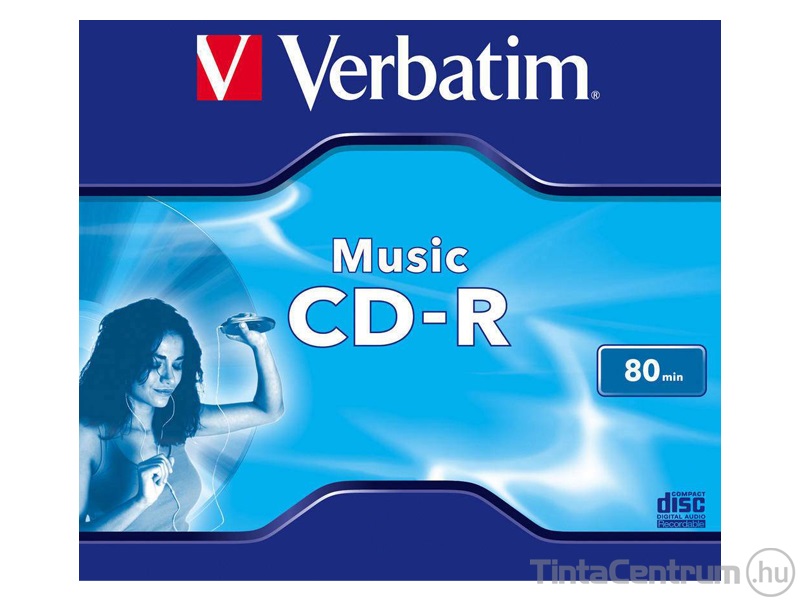 CD-R lemez, 700MB, 16x, normál tok, VERBATIM "Live it!"