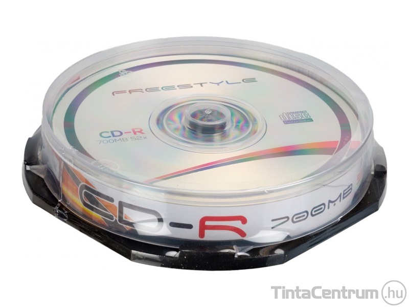 CD-R lemez, 700MB, 52x, hengeren, OMEGA-FREESTYLE 10db/csomag