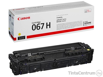 Canon 067H (CRG-067H) sárga [2350 oldal] eredeti toner