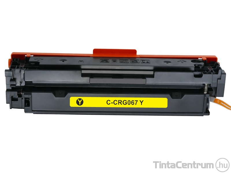 Canon 067 (CRG-067) sárga [1250 oldal] kompatibilis 100% új toner