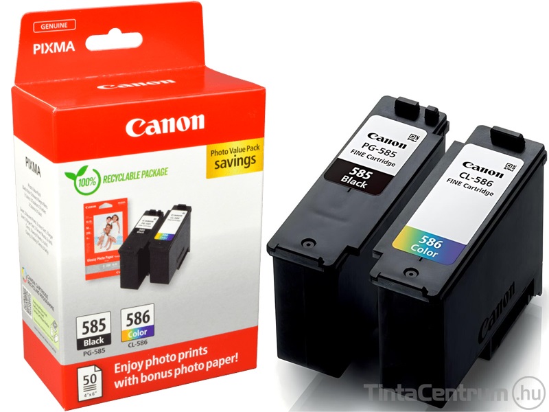 Canon 585+586 (PG-585 + CL-586) fekete és színes eredeti tintapatron csomag