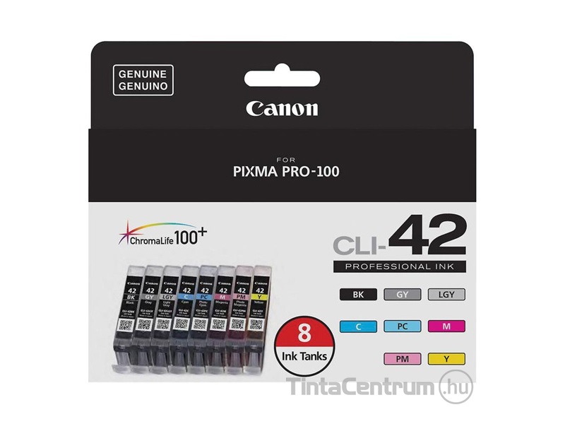 Canon 42 (CLI-42 BK,C,M,Y,GY,LGY,PC,PM) eredeti 8db-os patron csomag