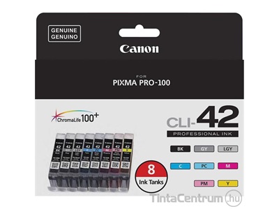 Canon 42 (CLI-42 BK,C,M,Y,GY,LGY,PC,PM) eredeti 8db-os patron csomag