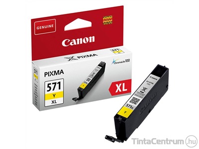 Canon 571XL (CLI-571XL Y) sárga eredeti tintapatron