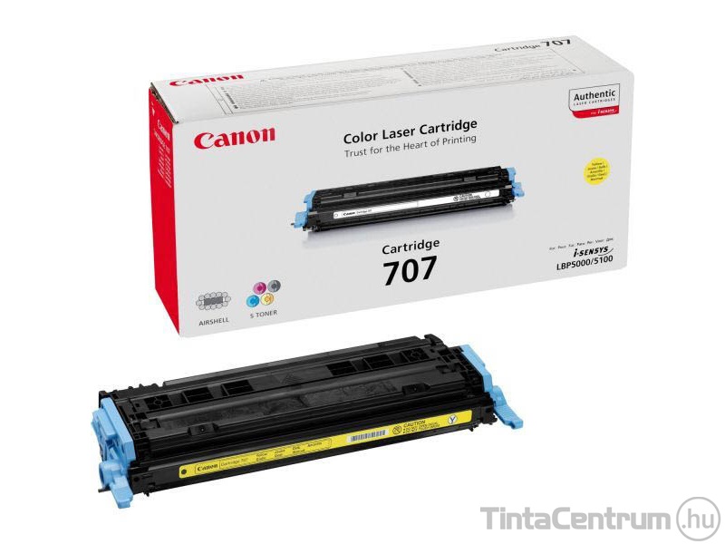 Canon 707 (CRG-707) sárga [2500 oldal] eredeti toner