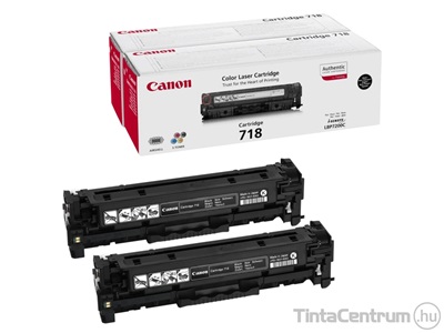 Canon 718 (CRG-718) fekete [2x3400 oldal] eredeti toner