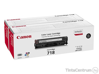 Canon 718 (CRG-718) fekete [2x3400 oldal] eredeti toner