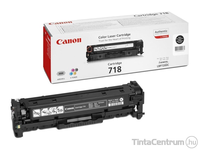 Canon 718 (CRG-718) fekete [3400 oldal] eredeti toner