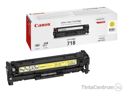 Canon 718 (CRG-718) sárga [2900 oldal] eredeti toner