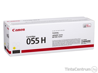 Canon 055H (CRG-055H) sárga [5900 oldal] eredeti toner