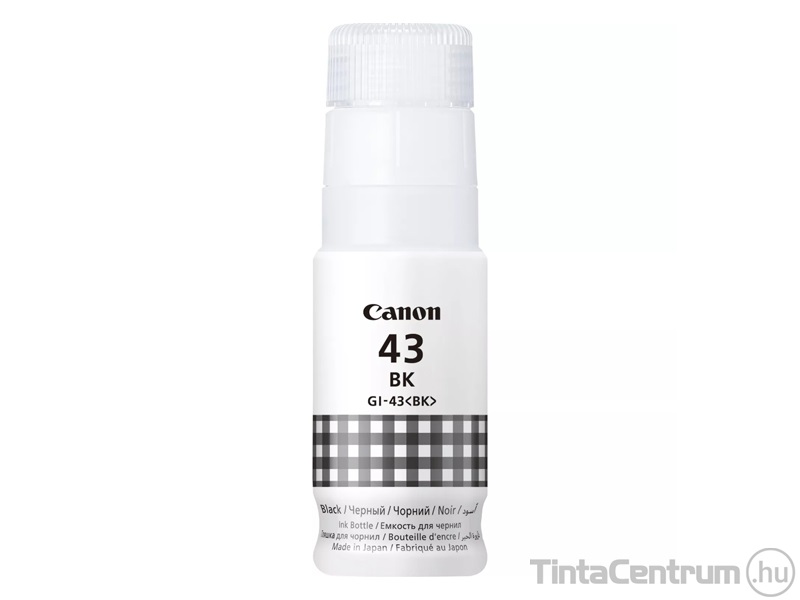 Canon 43 (GI-43 BK) fekete [3700 oldal] eredeti utántöltő tinta