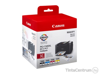 Canon 1500XL (PGI-1500XL BK,C,M,Y) eredeti 4db-os patron csomag