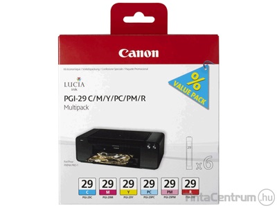 Canon 29 (PGI-29 C,M,Y,PC,PM,R) eredeti 6db-os patron csomag