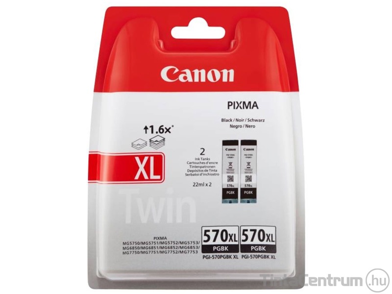 Canon 570XL (PGI-570XL BK) eredeti 2db-os fekete patron csomag