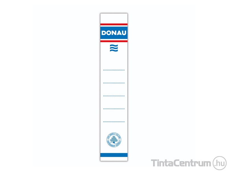 Cserecímke, iratrendezőhöz, kétoldalas, 28x153mm, DONAU, fehér 20db/csomag