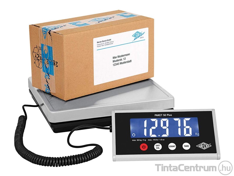 Csomagmérleg, digitális, 50kg terhelhetőség, WEDO "Paket 50 Plus"