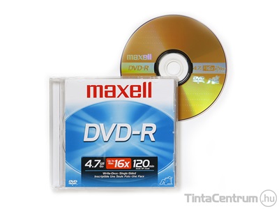 DVD-R lemez, 4,7GB, 16x, normál tok, MAXELL