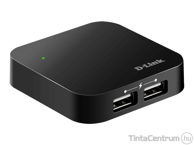 D-LINK USB elosztó, 4 port, USB 2.0, fekete