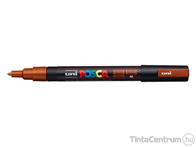 Dekormarker, kúpos, 0,9-1,3mm, UNI "Posca PC-3M", bronz