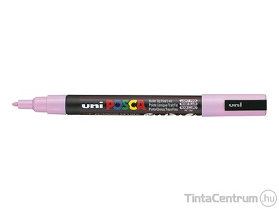 Dekormarker, kúpos, 0,9-1,3mm, UNI "Posca PC-3M", világos rózsaszín
