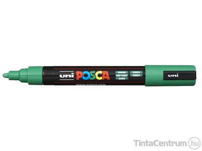 Dekormarker, kúpos, 1,8-2,2mm, UNI "Posca PC-5M", zöld