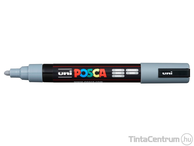Dekormarker, kúpos, 1,8-2,5mm, UNI "Posca PC-5M", mély szürke