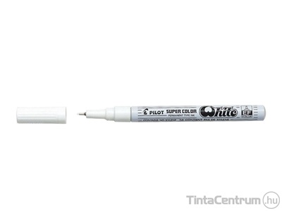 Dekormarker, tűhegy, 0,5mm, PILOT "Super Color", fehér