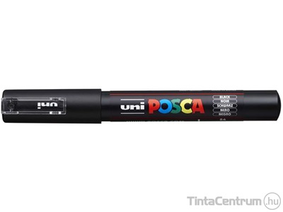 Dekormarker, tűhegy, 0,7mm, UNI "Posca PC-1MR", fekete