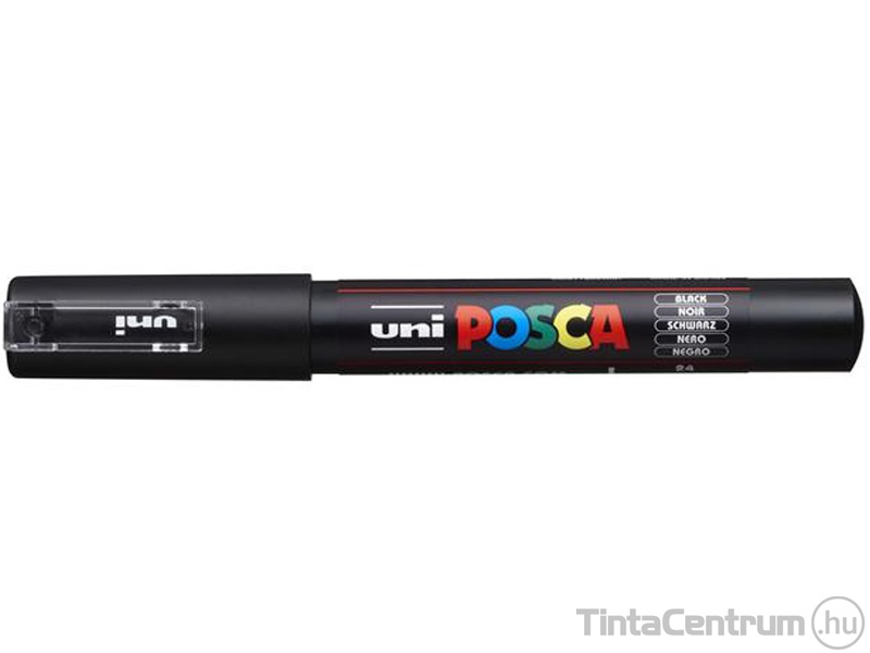 Dekormarker, tűhegy, 0,7mm, UNI "Posca PC-1MR", fekete