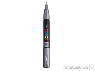 Dekormarker, vágott, 0,7mm, UNI "Posca PC-1M", ezüst