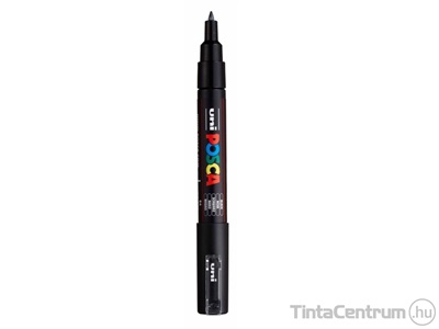 Dekormarker, vágott, 0,7mm, UNI "Posca PC-1M", fekete