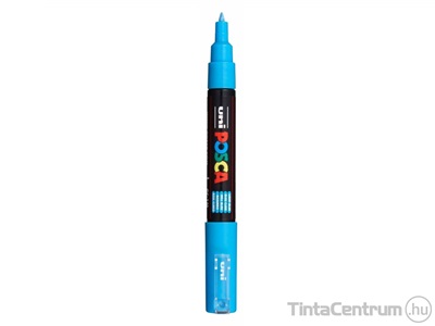 Dekormarker, tűhegy, 0,7mm, UNI "Posca PC-1M", világoskék