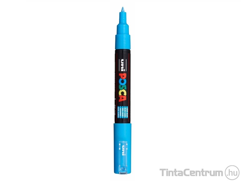 Dekormarker, tűhegy, 0,7mm, UNI "Posca PC-1M", világoskék