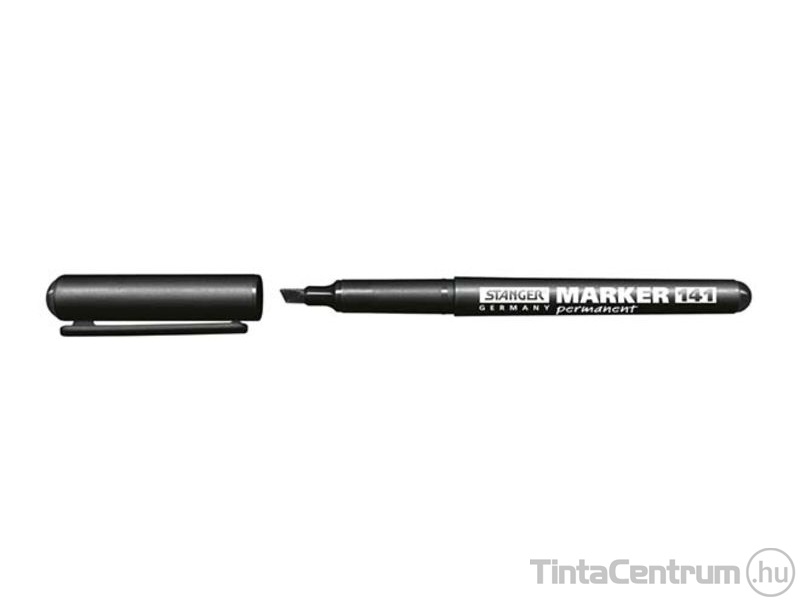 Dekormarker, vágott, 1-3mm, STANGER "M141", fekete