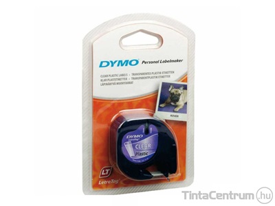Dymo LetraTAG 12268 (12mm x 4m, átlátszó) műanyag eredeti szalag kazetta
