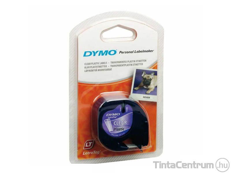 Dymo LetraTAG 12268 (12mm x 4m, átlátszó) műanyag eredeti szalag kazetta