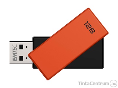 EMTEC pendrive, 128GB, USB 2.0, "C350 Brick", narancssárga