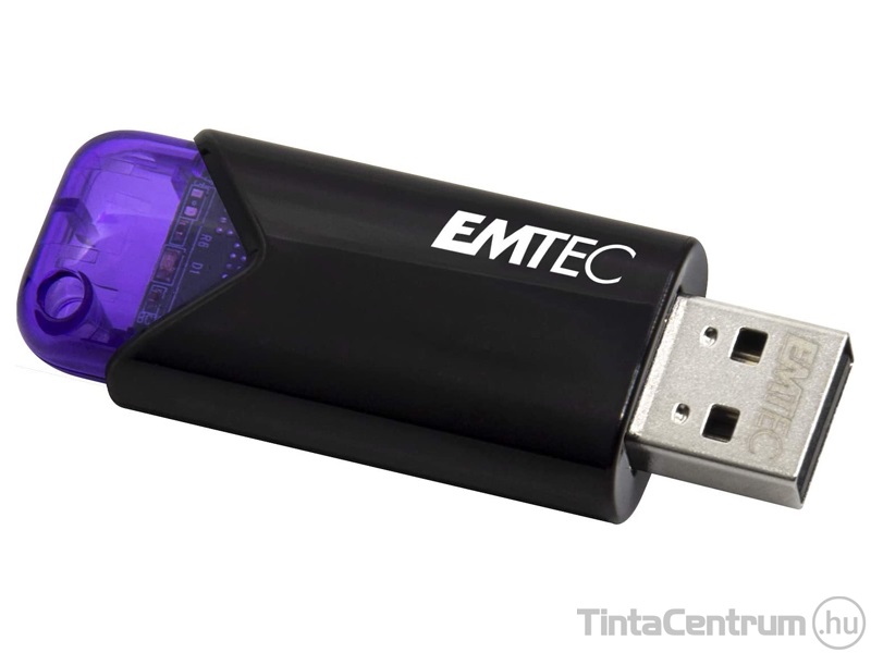 EMTEC pendrive, 128GB, USB 3.2, "B110 Click Easy", fekete-lila