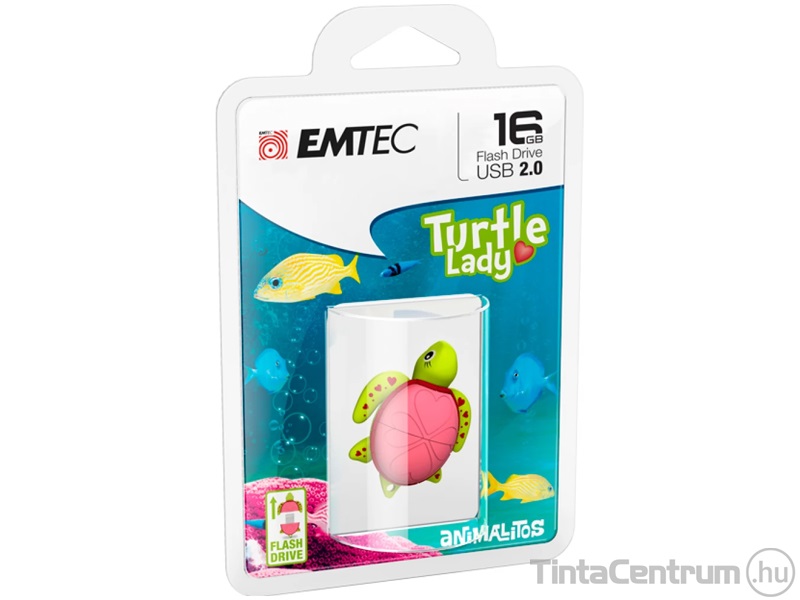 EMTEC pendrive, 16GB, USB 2.0, "Lady Turtle"