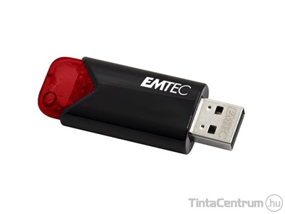 EMTEC pendrive, 16GB, USB 3.2, "B110 Click Easy", fekete-piros