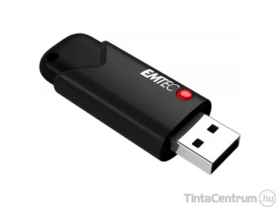 EMTEC pendrive, 16GB, USB 3.2, titkosított, "B120 Click Secure", fekete