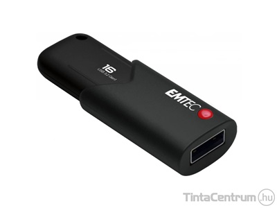 EMTEC pendrive, 16GB, USB 3.2, titkosított, "B120 Click Secure", fekete