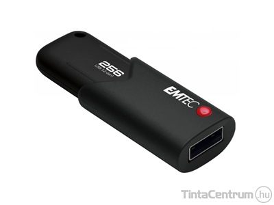 EMTEC pendrive, 256GB, USB 3.2, titkosított, "B120 Click Secure", fekete